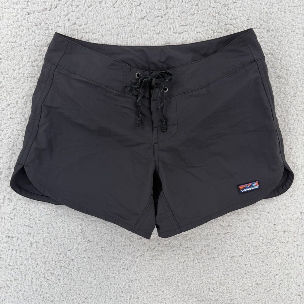Patagonia Shorts Womens 0 Black Boardshort Hot Pants Swim Surf Beach Nylon